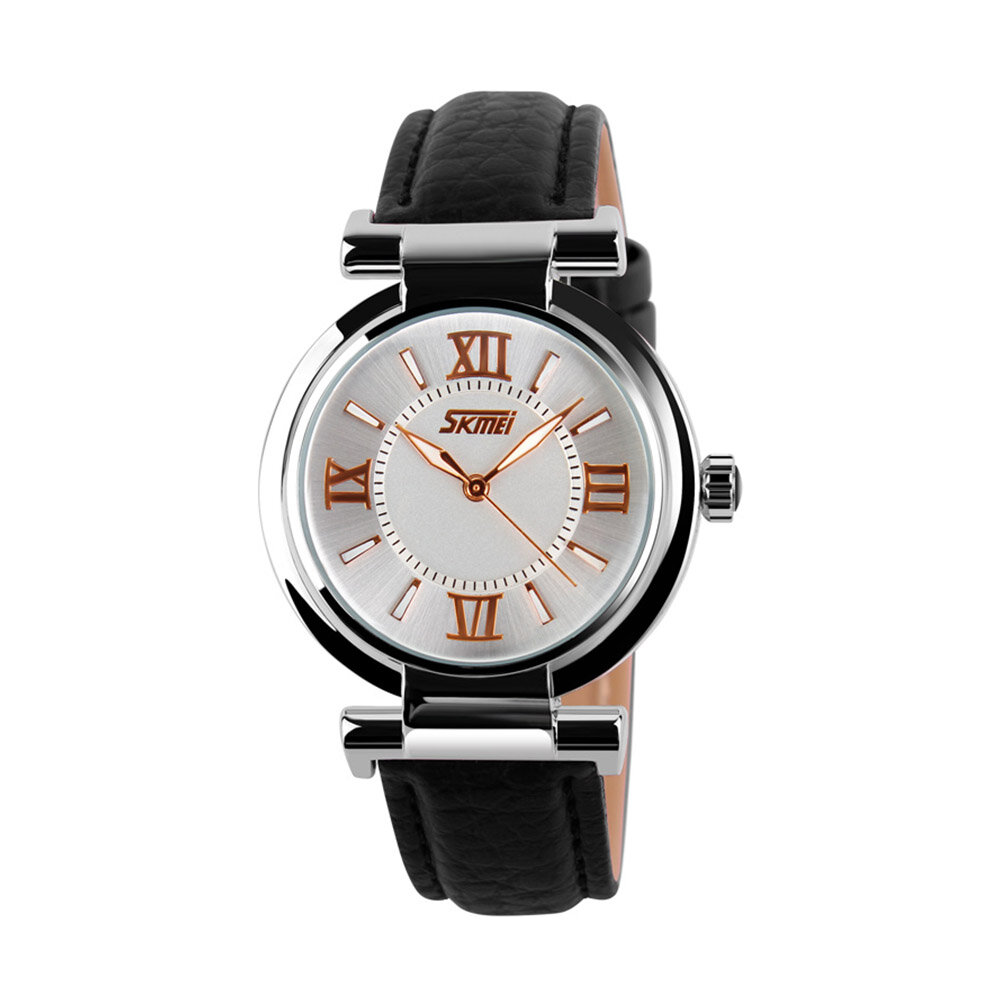 Image of SKMEI Fashion Damen Uhr Wasserdichtes Lederarmband Casual Quartz Watch