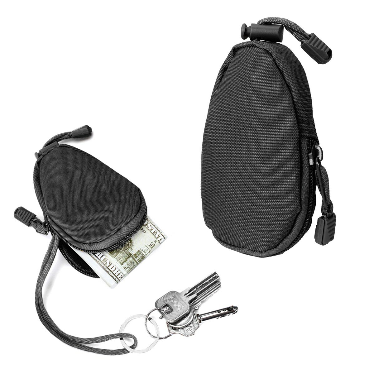 أداة EDC صغيرة حقيبة تكتيكية للمفاتيح حافظة بسحاب محفظة سلاسل المفاتيح للرجال محافظ صغيرة جيوب عسكرية صغيرة.