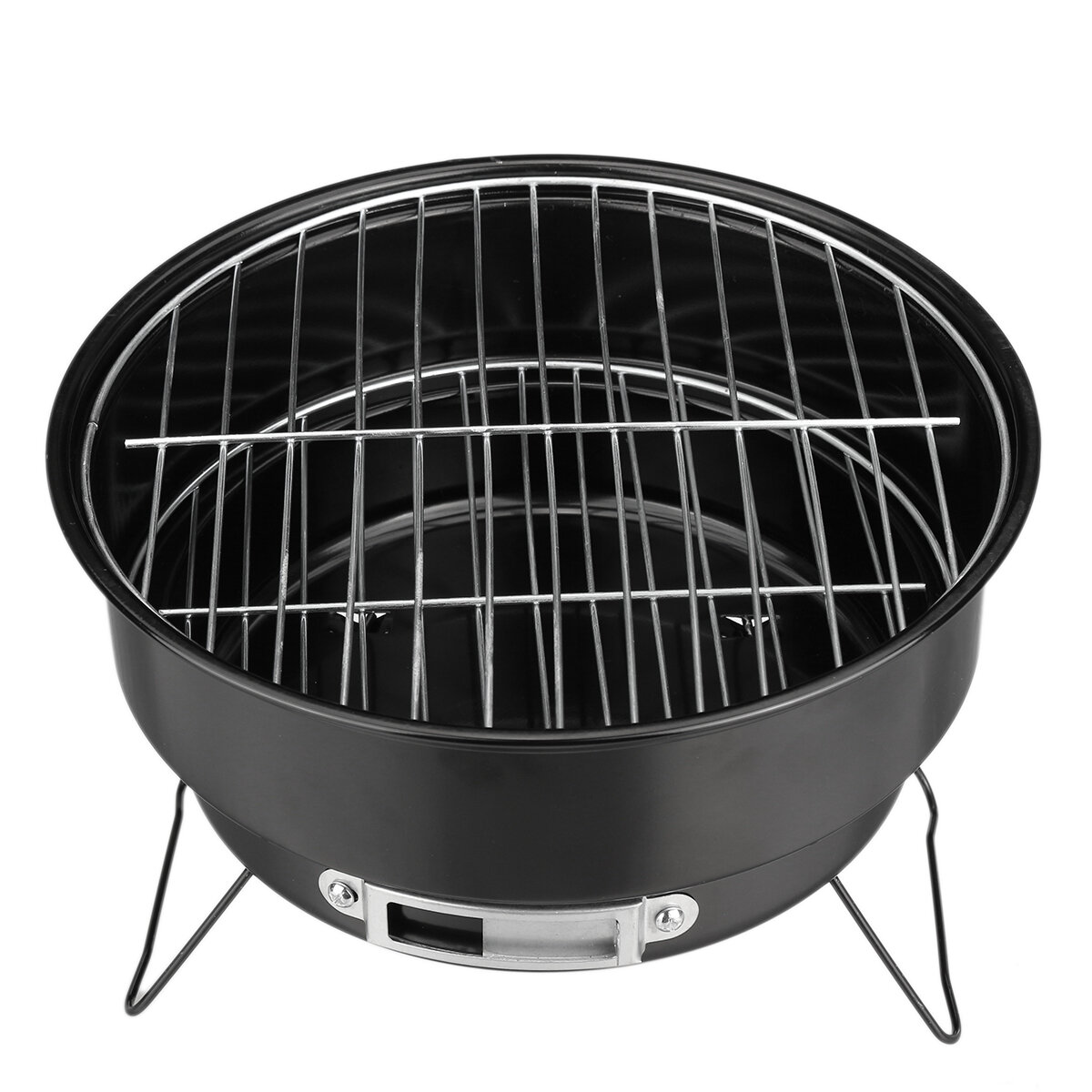 Gril de barbecue rond Gril en acier inoxydable pliable Gril de barbecue de camping en plein air portable