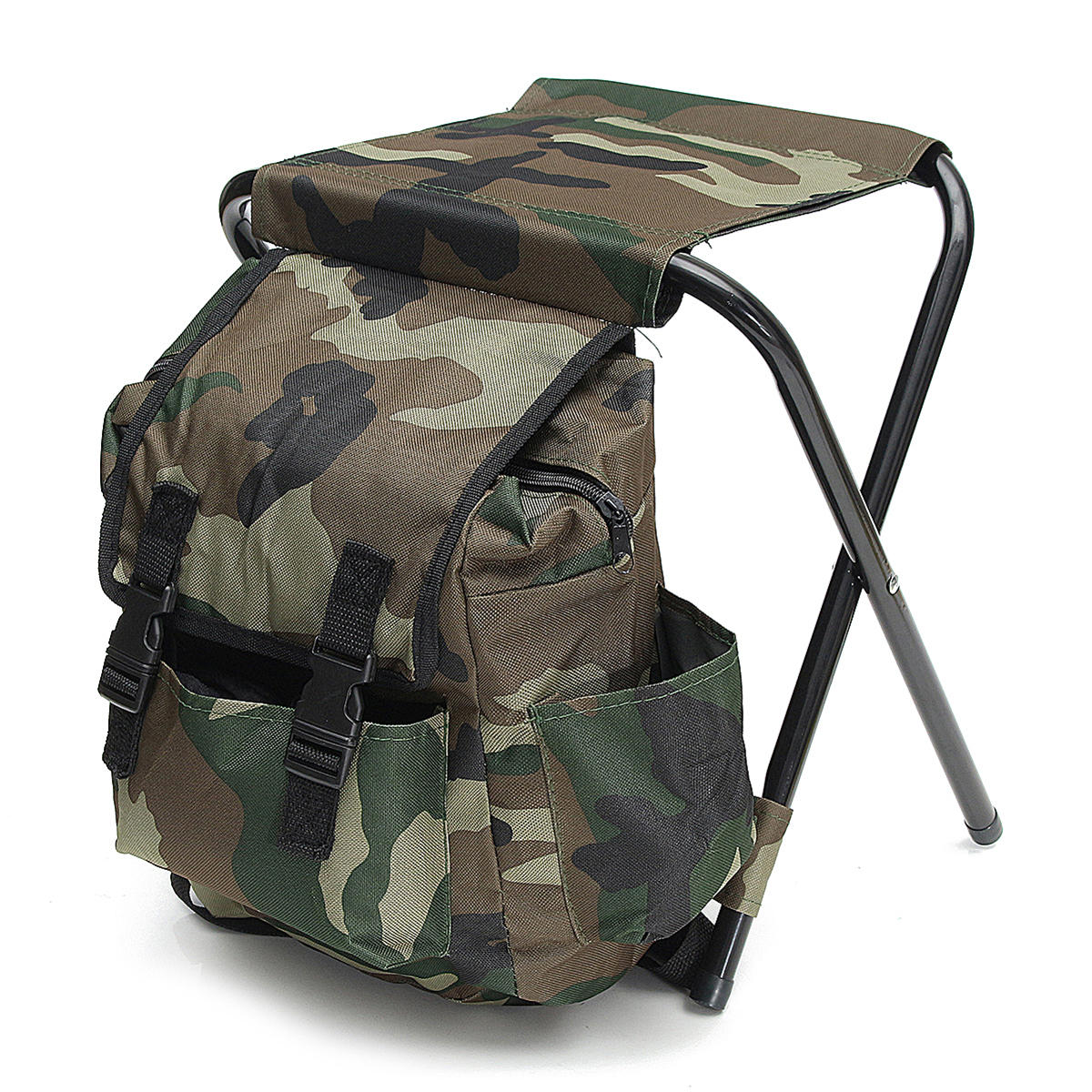 На открытом воздухе Портативный складной стул-рюкзак Складной стул Кемпинг Пикник Максимальная нагрузка 100 кг