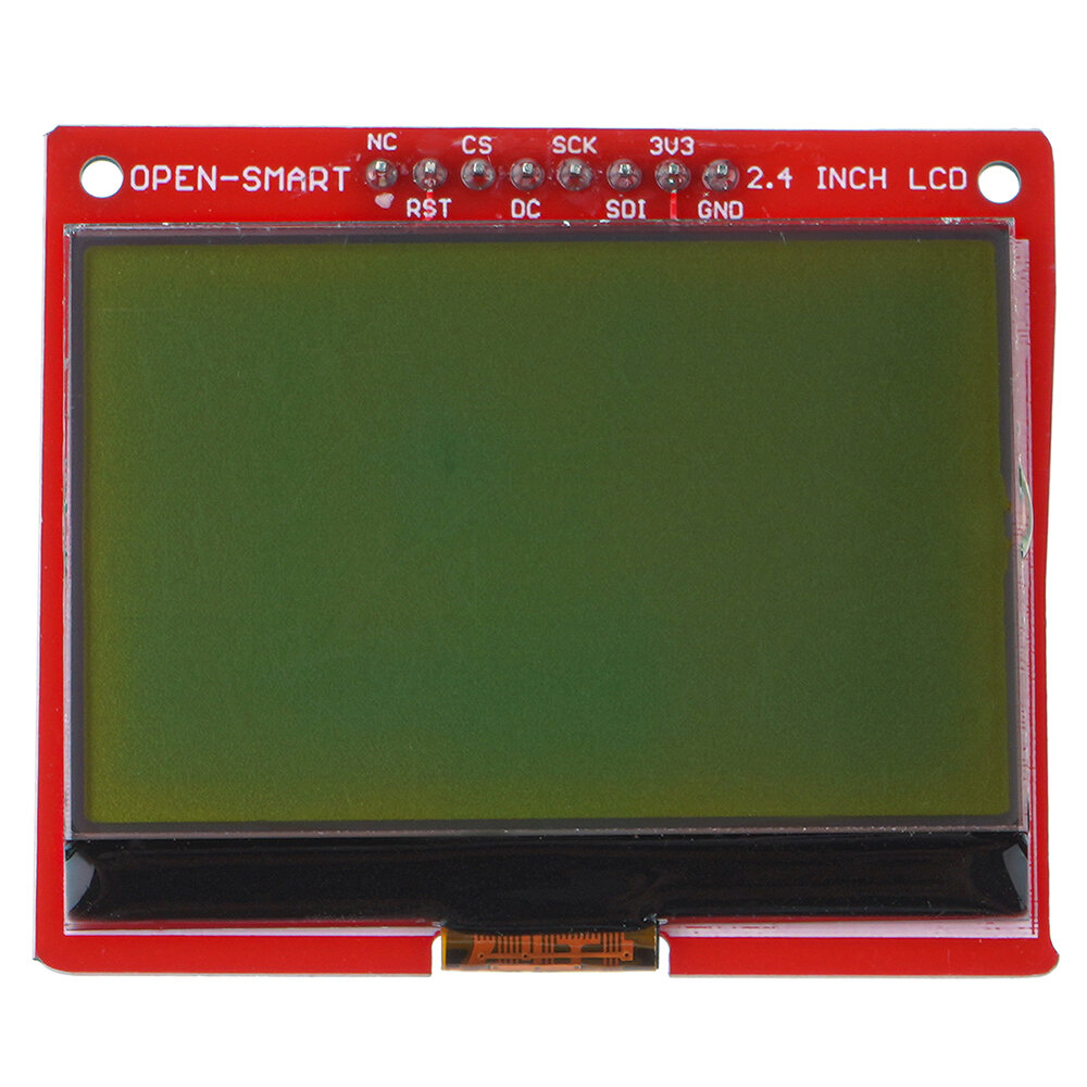 OPEN-SMART? 3.3V 2.4 inch 128*64 Serial SPI Monochrome LCD Display Board Module without Backlight fo
