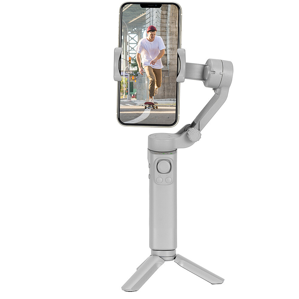

F5 Folding Three-axis Mobile Phone Gimbal Face Tracking Multi-key Design Anti-shake Bracket for Live Broadcasting Vlog