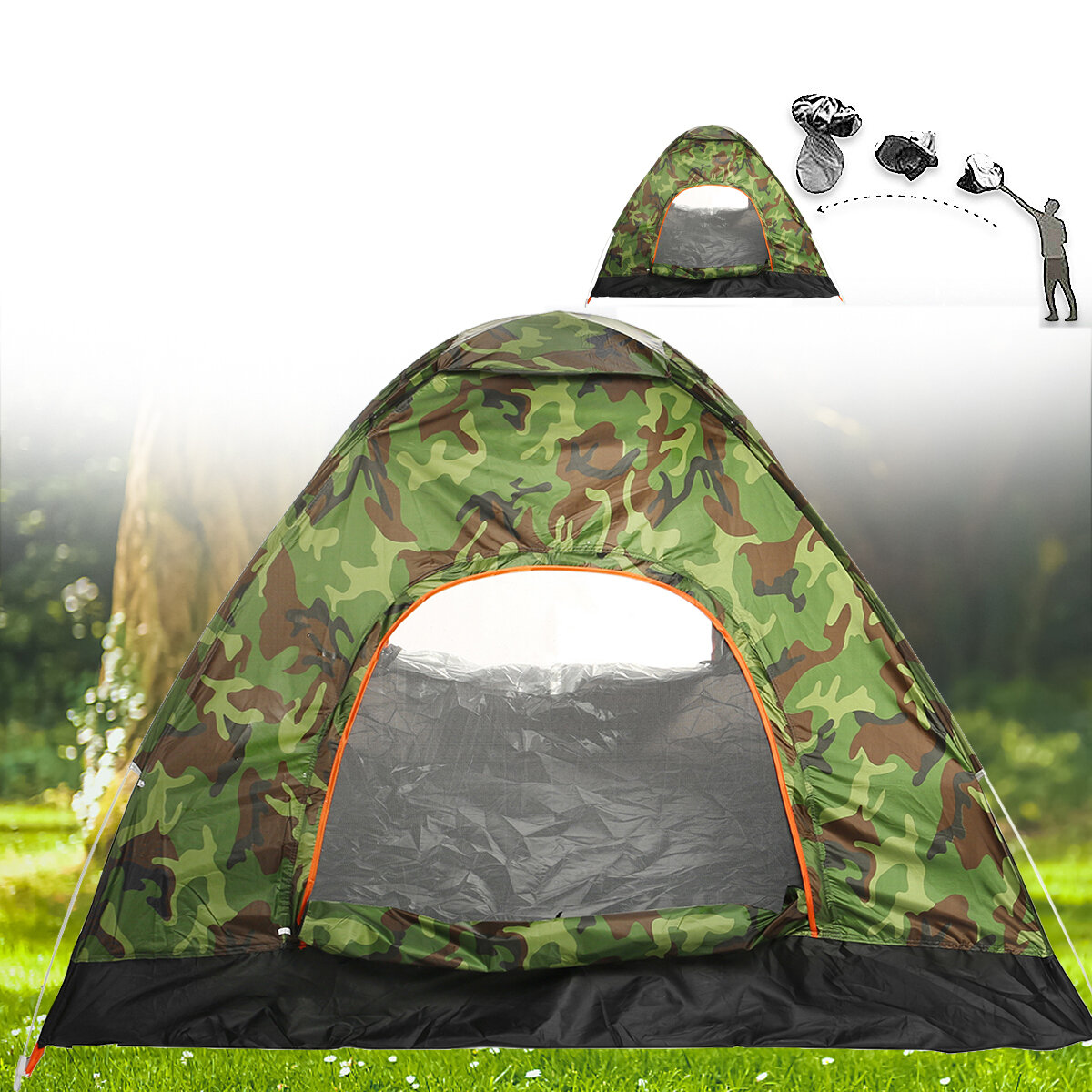 Tenda de acampamento automática IPRee® para 1-4 pessoas, à prova d'água, à prova de vento e anti-UV, toldo ultraleve para viagens e caminhadas.