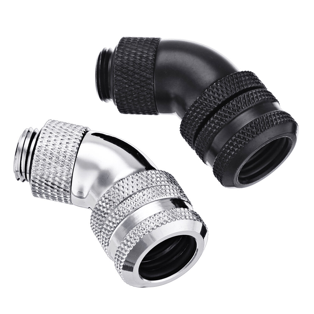 

G1/4 Thread 45 Degree Water Cool Fittings PC Water Cooling Joints for 10*14mm Rigid Tube