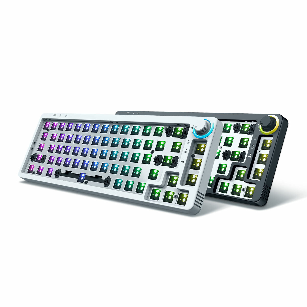 GamaKay LK67 Keyboard Customized Kit 67 Keys RGB Hot Swappable pin/5pin Switch 65% Programmable Triple Mode Wired blueto