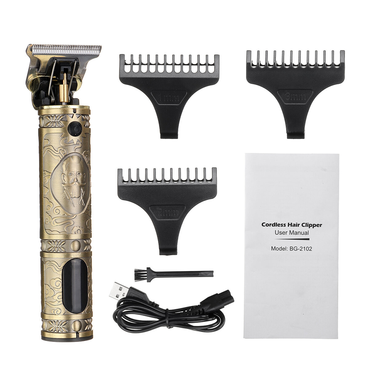 T9 Display Cordless Electric T-Outliner Hair Clipper USH Rechargeable Trimmer Shaver Retro Pro Zero Gapped