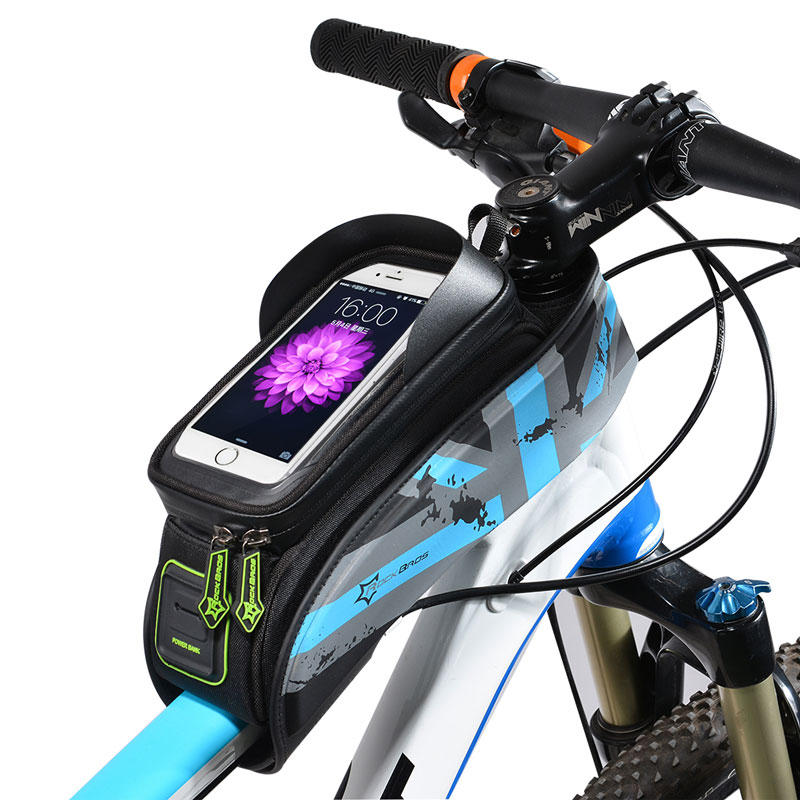 

ROCKBROS 021 MTB Road Bicycle Bike Bag Rainproof Touch Screen Cycling Top Front Tube Frame Bags 6.0
