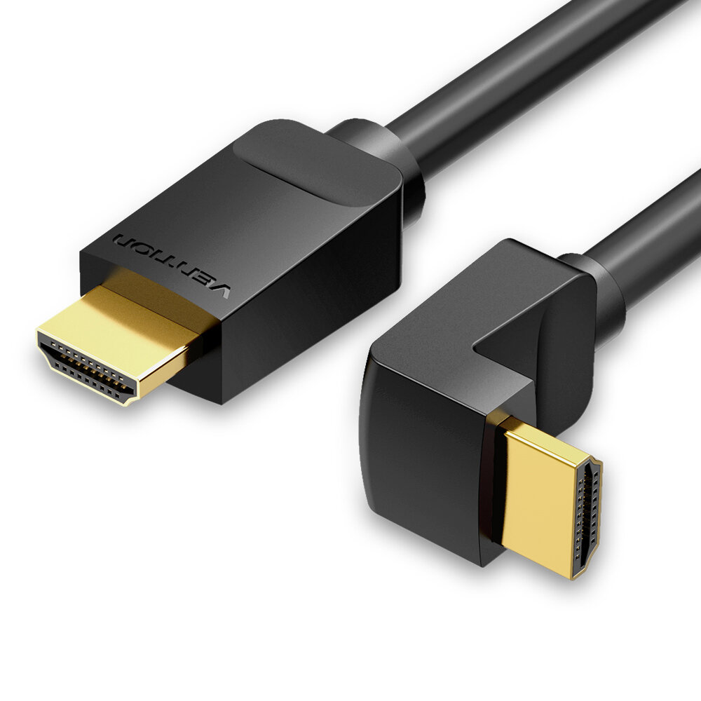 Vention HDMI Cable Video Cable 4K 3D HD2.0 Elbow Design Audio Vido Synchronous HDR 18Gbps Bandwidth 