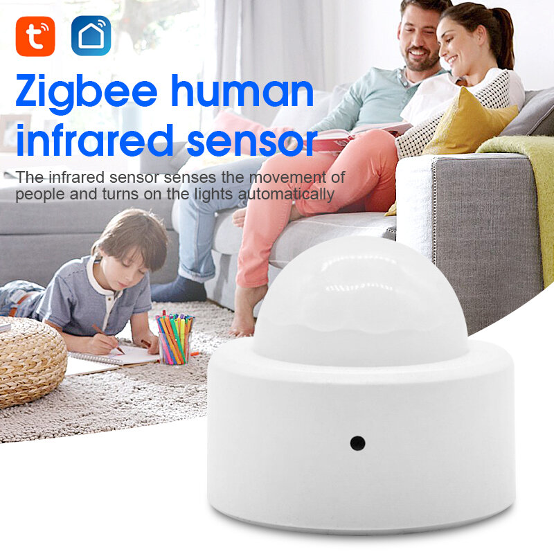 

Tuya Zigbe Human Motion Датчик Smart Home PIR Motion Датчик Detector Home Security Smart Life работает с Alexa Google Ho