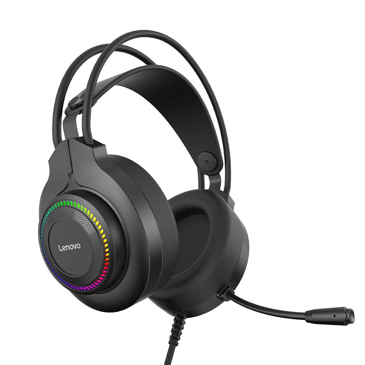 Lenovo G20-B Game Headset USB Wired 7.1 Channel Surround Sound RGB Licht Over-Ear Gaming Hoofdtelefo