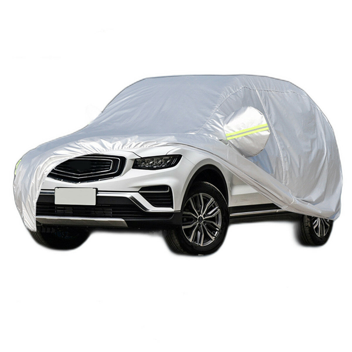 190T Full Car Cover Waterproof Dust-proof UV Resistant w/ Side Zipper For Cars