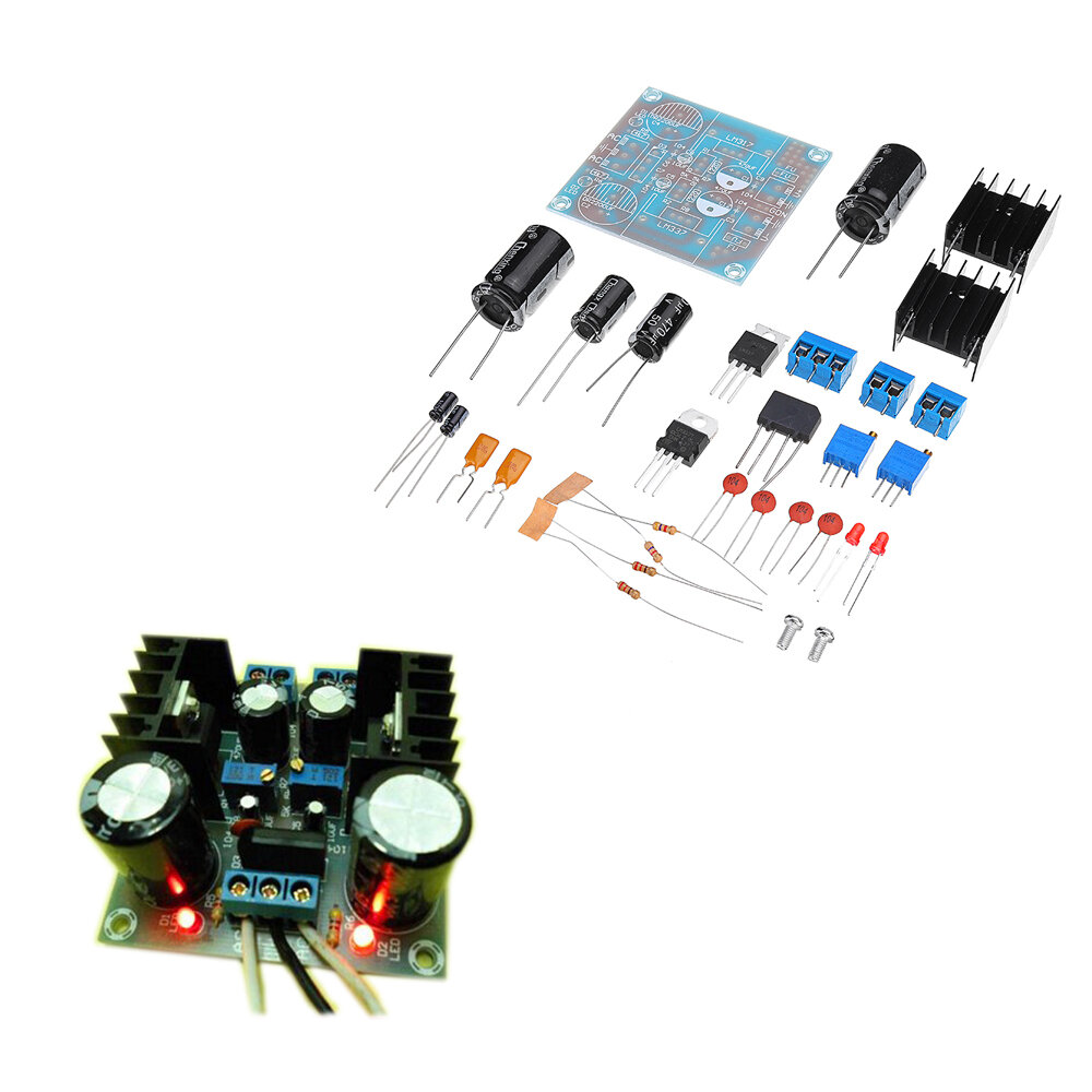 DIY LM317 + LM337 Negatieve Dual Power Verstelbare Kit Voeding Module Board Elektronische Component