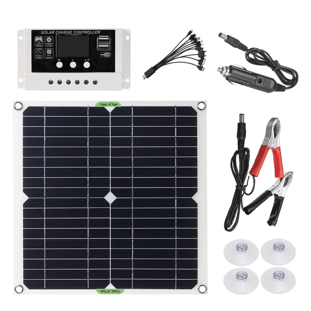 

200W Solar Panel Dual USB DC Charger Kit + 10A/20A/30A Solar Controller