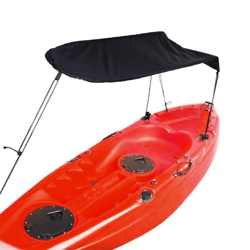 Zonnescherm Canopy Waterproof Tarpaulin Black For Kayak Canoe Fishing Rubber Boat