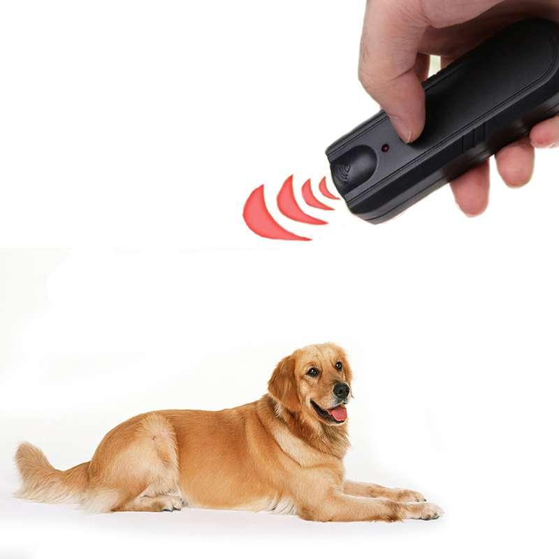 Garden LED Ultrasonic Animal Repeller Dog Training Device Pet Anti Barking Stop Bark Trainer