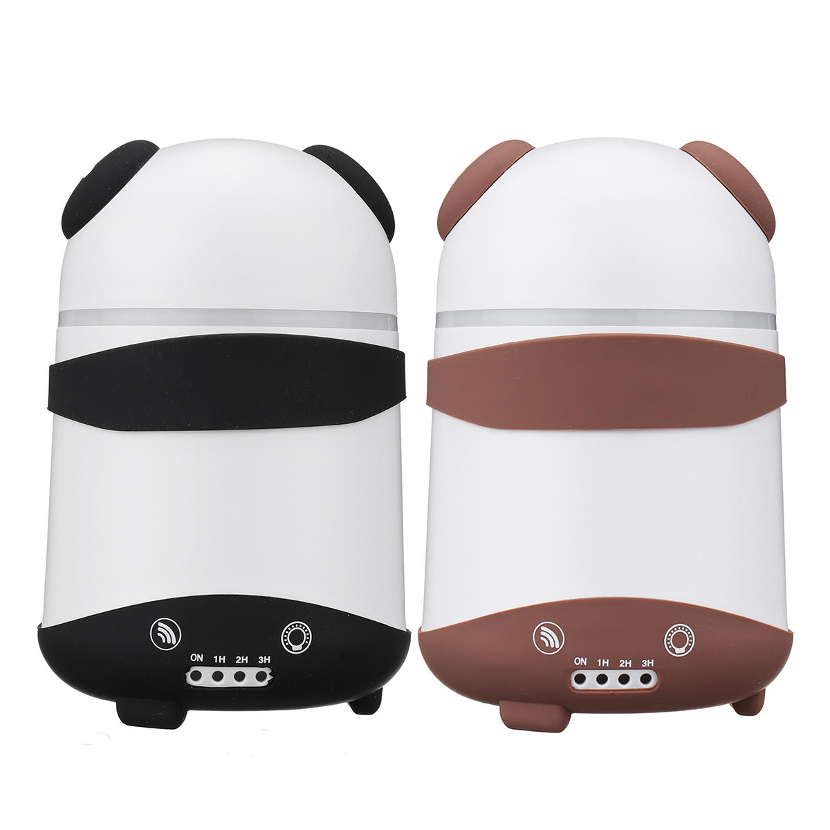 Dual Humidifier Air Oil Diffuser Aroma Mist Maker LED Cartoon Panda Style For Home Office US Plug