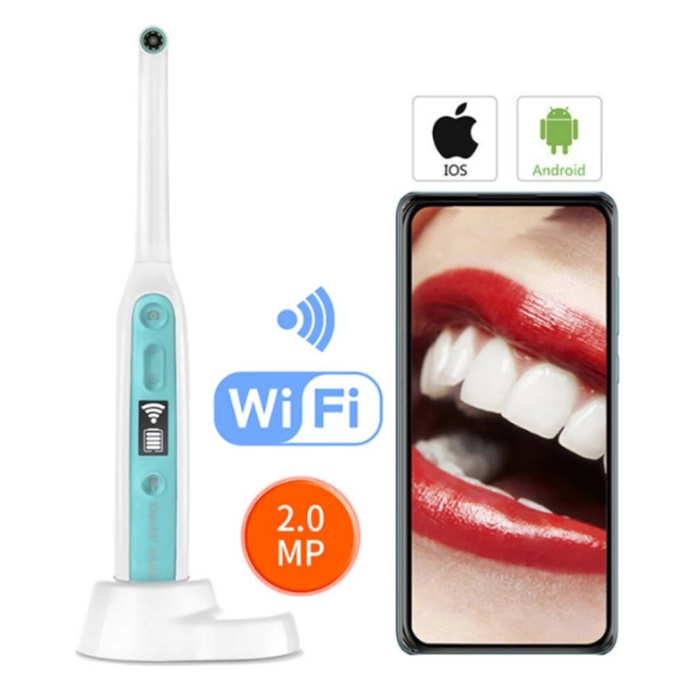 

Wireless WiFi Oral Dental Endoscope HD Oral Intraoral Endoscope Camera LED Light Real-time Video Inspection Teeth Whiten