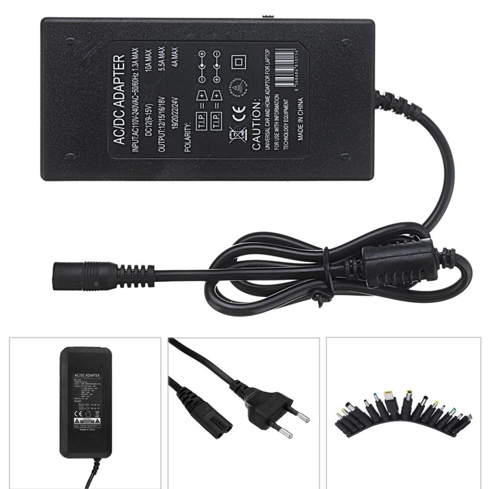 

AC100-240V 120W Adjustable Power Adapter Universal Charger EU Plug with 14pcs Swappable Connectors