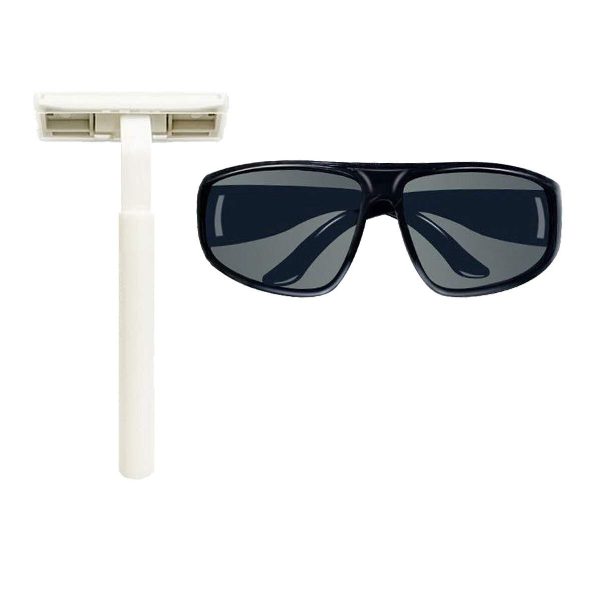 Reusable Manual Razor Shaver Sunglasses Hair Removal Instrument Set