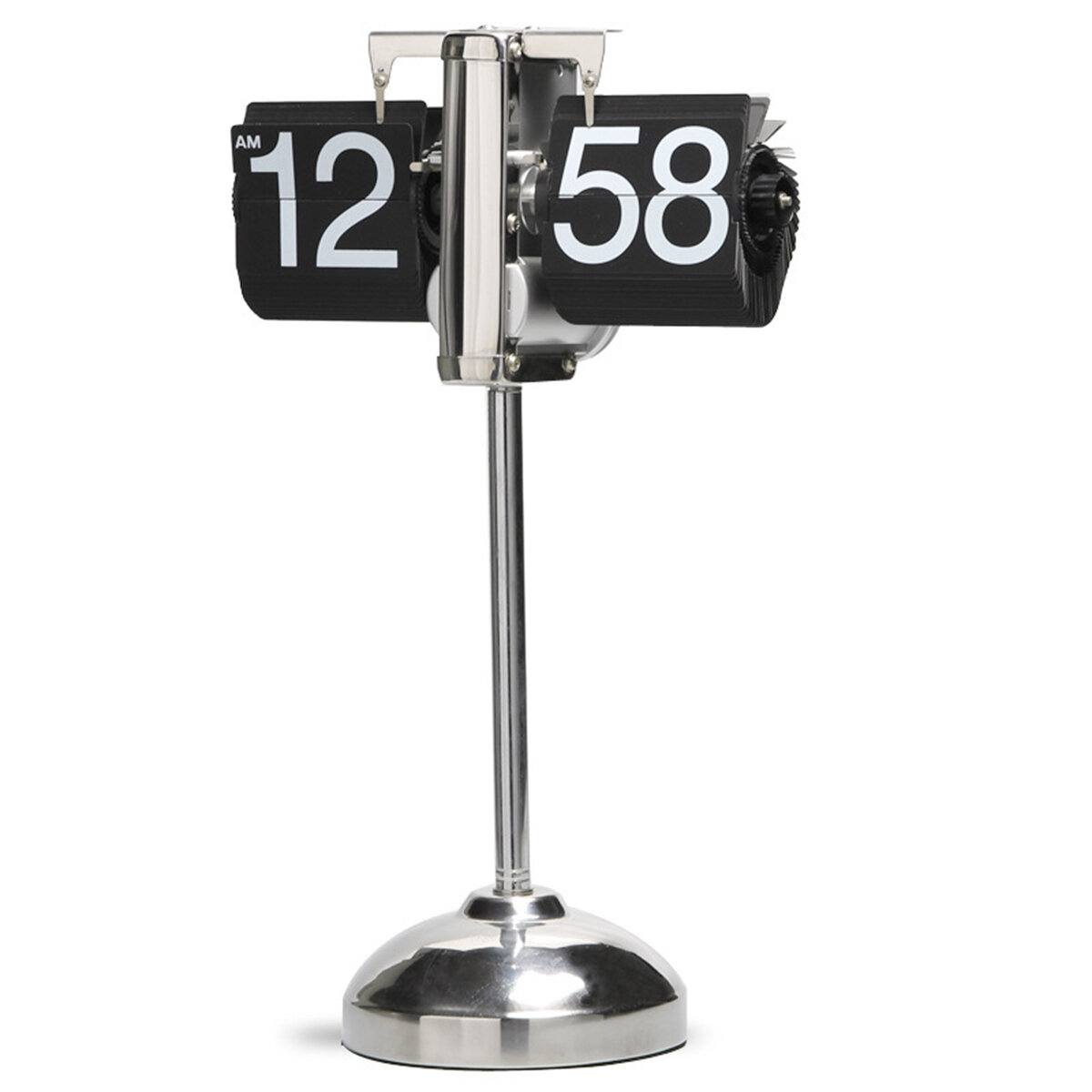 Auto Flip Clock Page Mechanical Metal Digital Alarm Clock Balance Shaped Adjustable Stand Table Clock with Single Holder