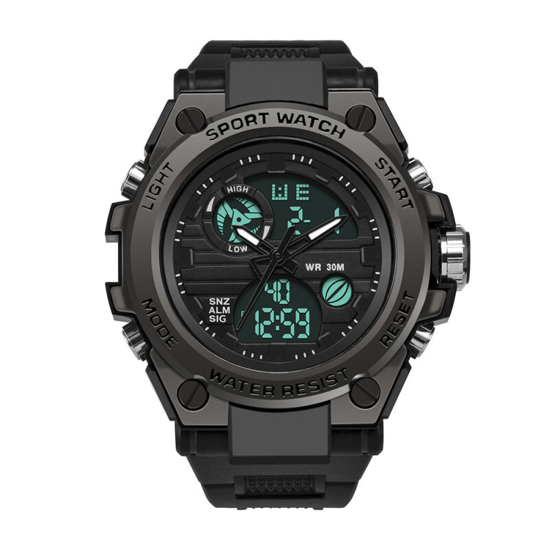 

SANDA 739 Military Outdoor Sport Multifunction Luminous Timing Calendar Alarm Waterproof Dual Display Digital Watch