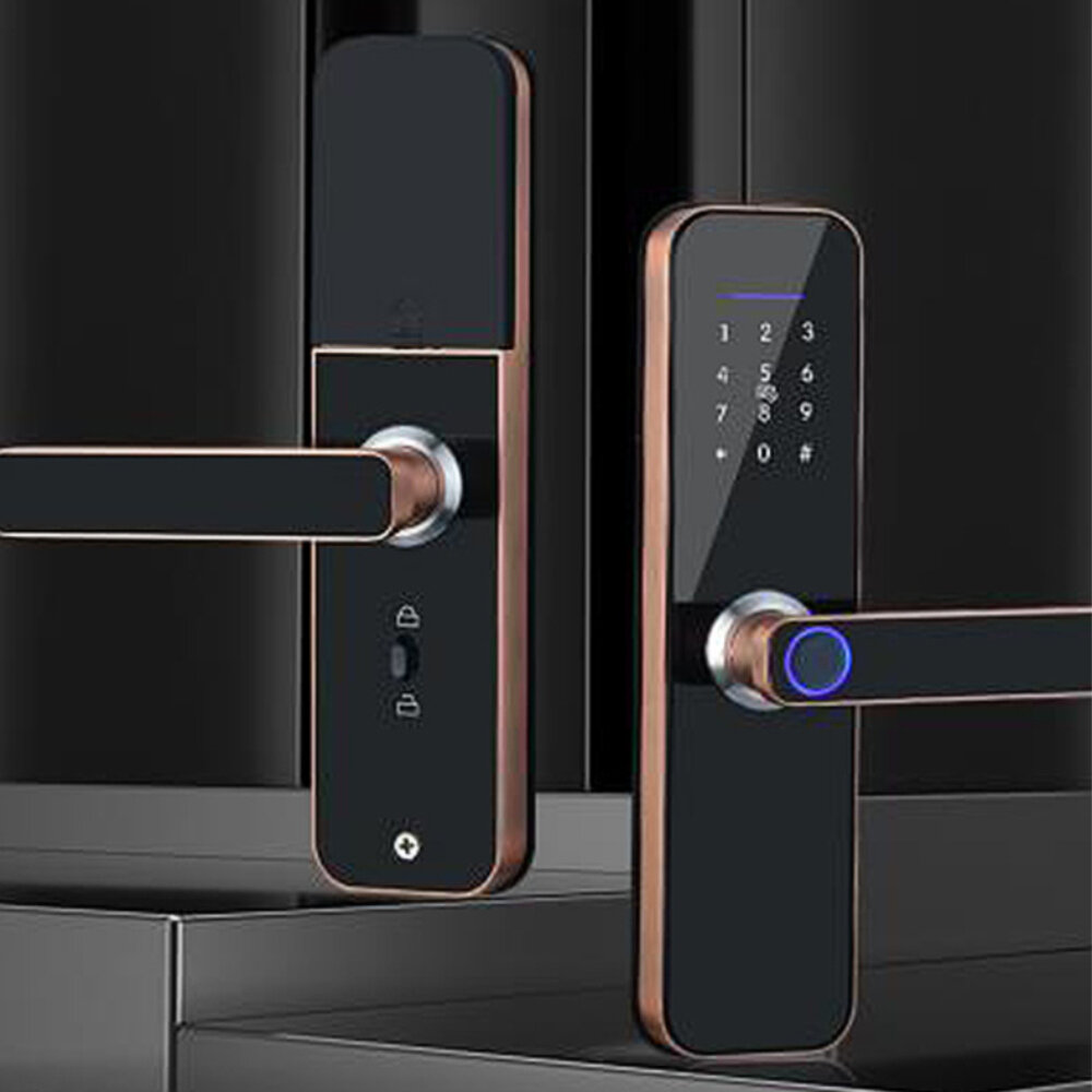 Smart Door Lock Fingerprint Keyless Multi-function Unlock Digital Deadbolt Bluetooth WiFi Key Wireless Room Door Anti-th
