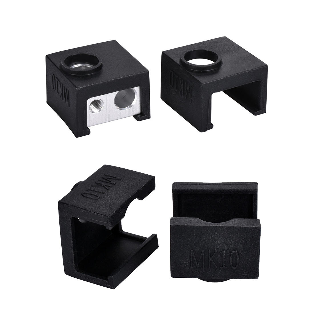 MK10 Zwart siliconen beschermhoes voor aluminium verwarmingsblok 3D-printeronderdeel