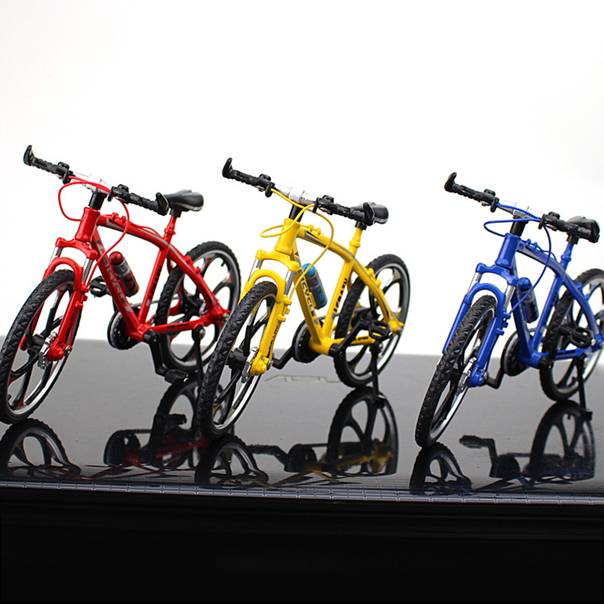1:10 3D Mini Multi-color Alloy Mountain Racing Bicycle Rotatable Wheel Diecast Model Toy for Decorat