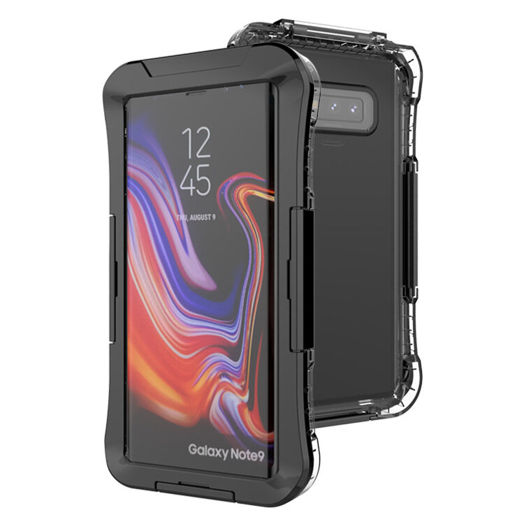 2-IN-1 Outdoor Swimming Surfing IP68 Waterproof Shockproof Transparent PC Full Body Protective Case for Samsung Galaxy S