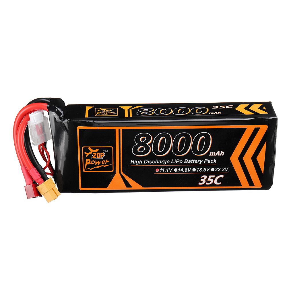 

ZOP Power 11.1V 8000mAh 35C 3S Lipo Батарея T Deans XT60 Plug для RC Авто