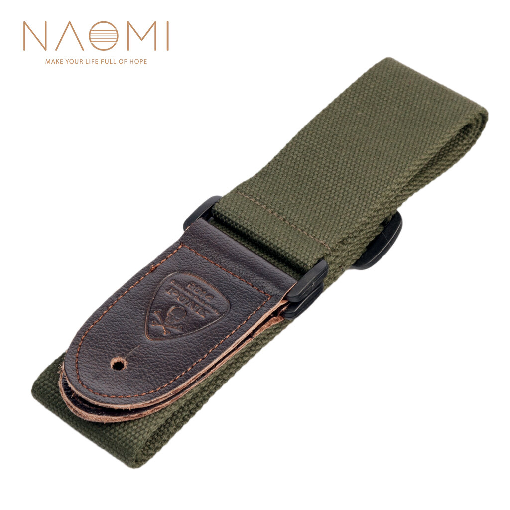 NAOMI Guitar Strap PU End Guitar Accessories Adjustable Shoulder Strap Musical Instrument Accessories Dark Green New