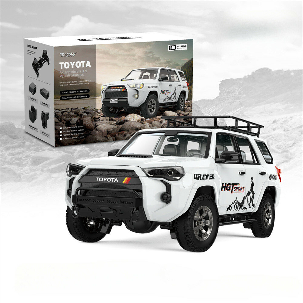 

HG HG4-52 TRASPED 1/18 2.4G 4WD RC Car for TOYOTA 4RUNNER Rock Crawler LED Light Simulated Sound Off-Road Climbing Truck