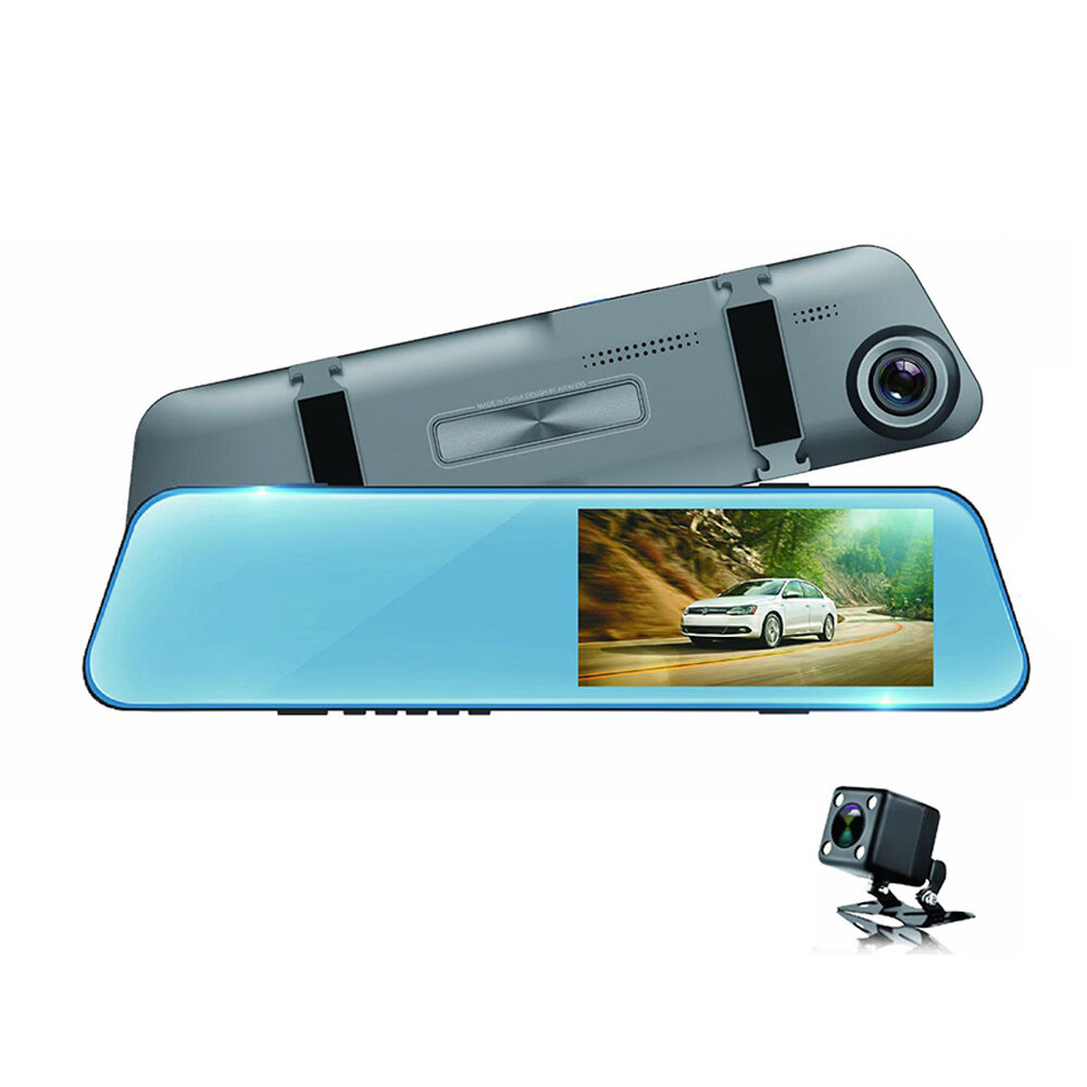 Karylon T803 4.5 Inch 2.5D Touchscreen Dual Lens Dash Cam 1080P Volledige HD Auto DVR 170 Graden Das