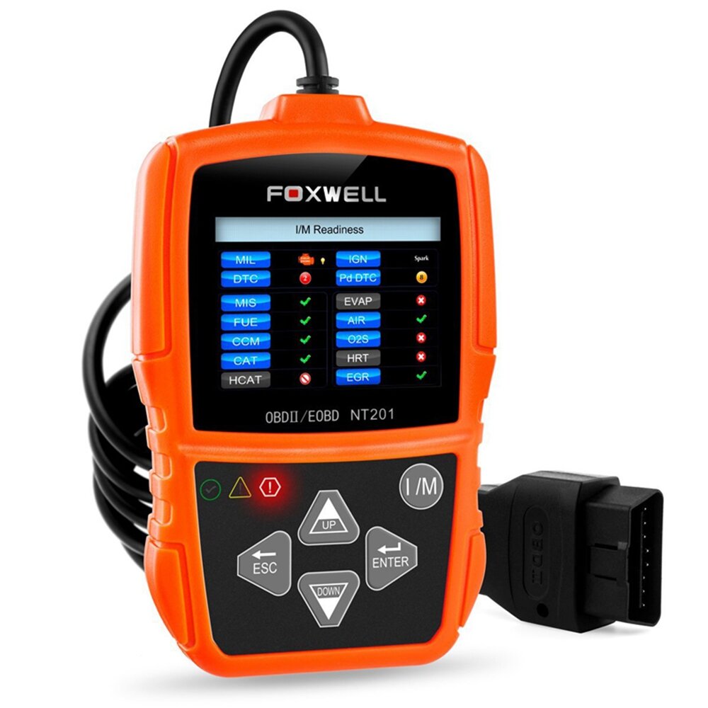 Foxwell NT201 EOBD OBD2 Auto Automotive Scanner Motor Licht Foutcodelezers I/M Readiness LIVE Data D