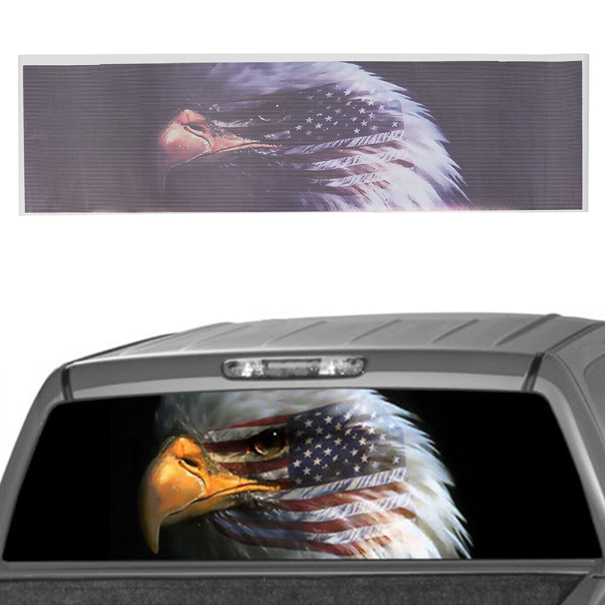 American Bald Eagle Car Bumper Sticker Decal 3'' x 5''