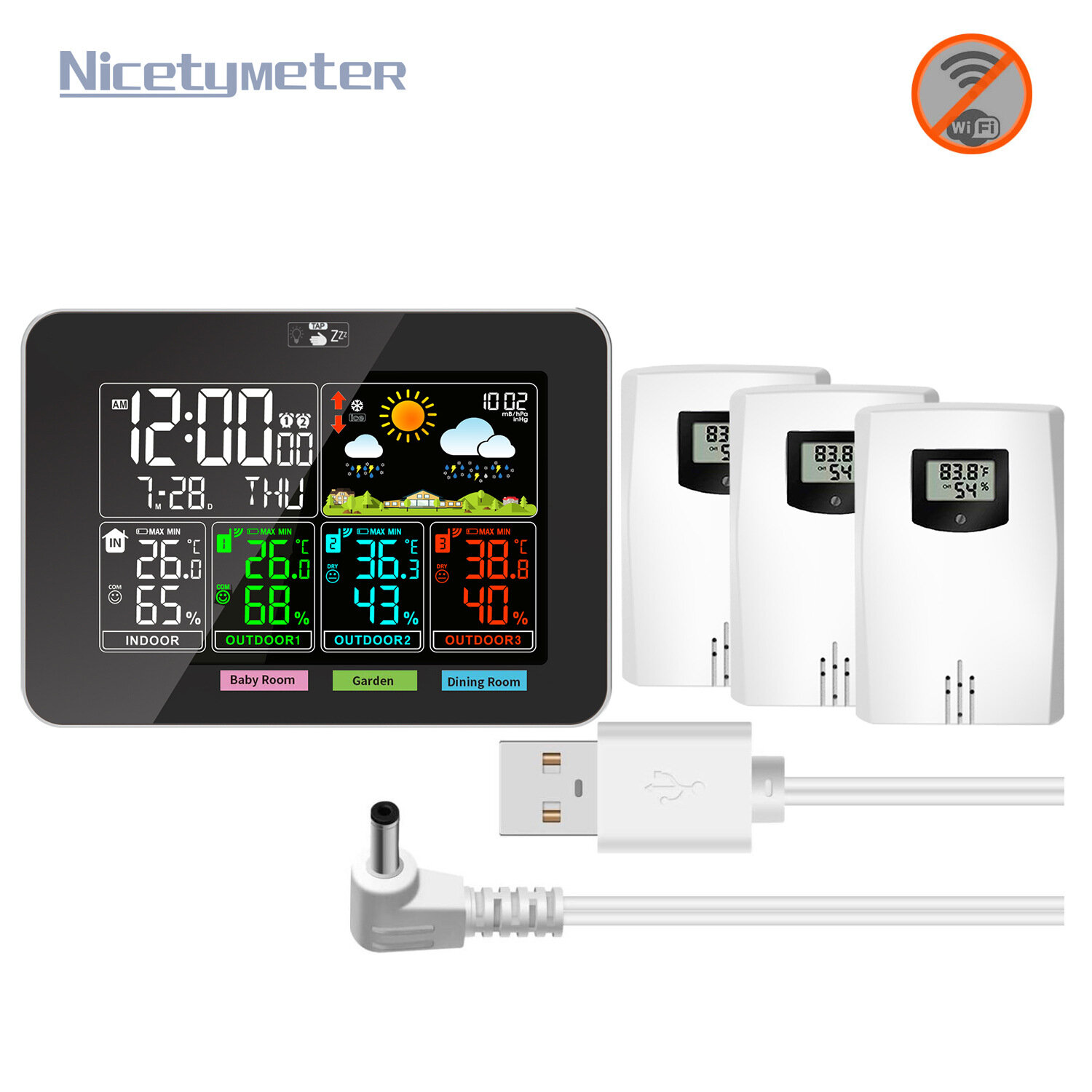 best price,wireless,weather,clock,with,temperature,humidity,sensors,discount