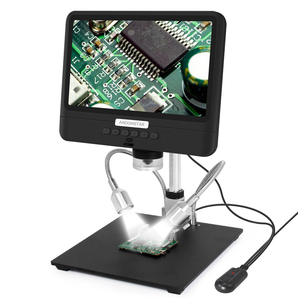 Andonstar AD208S 8.5 дюймов Цифровой микроскоп 5X-1200X Регулируемый 1280 * 800 LCD Дисплей Микроскоп 1080P Прицел Пайка