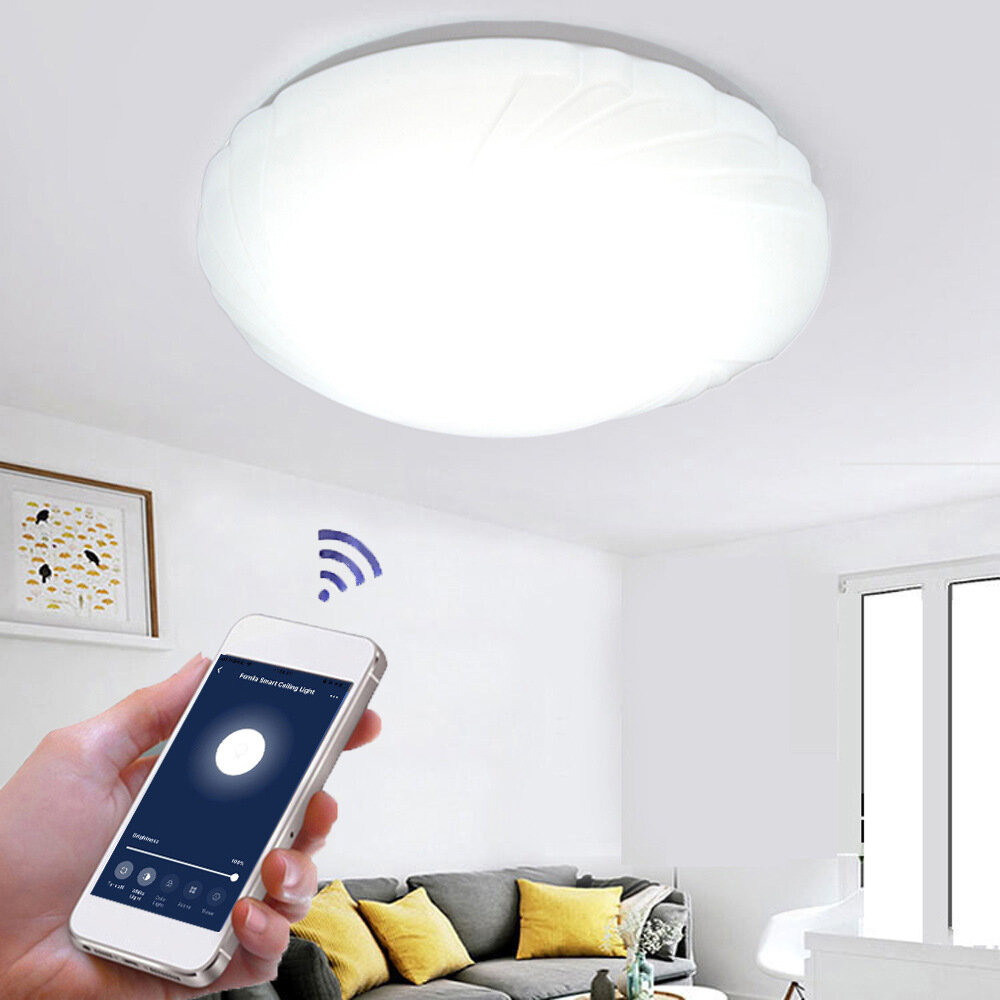 

48W WiFi LED Ceiling Light Stepless Dimming APP Control Ceiling Light Living Room Dining Room Bedroom Works with Alexa G