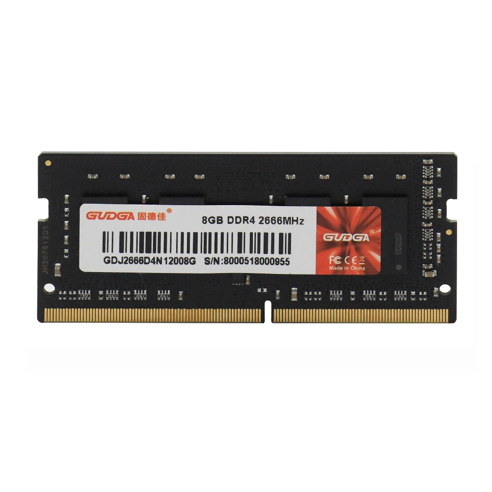 GUDGA 4GB / 8GB / 16GB Memory رام DDR4 2400 / 2666MHz لأجهزة الكمبيوتر المحمول المحمولة 1.2 فولت