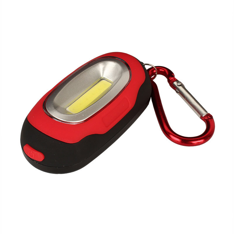 Портативный магнитный фонарик-брелок на ключах с COB светодиодной рабочей лампой для кемпинга, случайный цвет