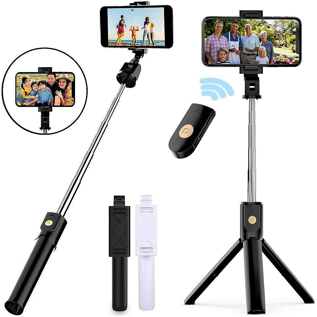 Telescopische Selfie Stick Bluetooth-statief Monopod Telefoonhouder voor iPhone voor Samsung