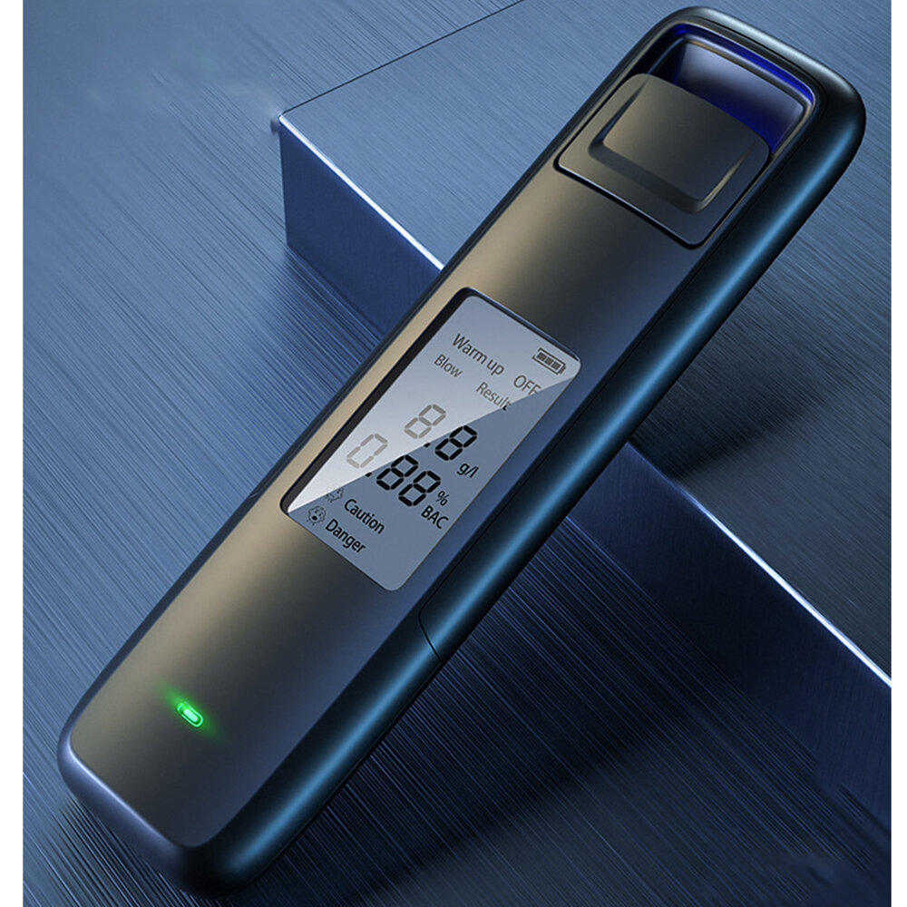 Mini LCD Detector de Analisador de Bafômetro Pessoal para Testador Digital de Álcool Respiratório