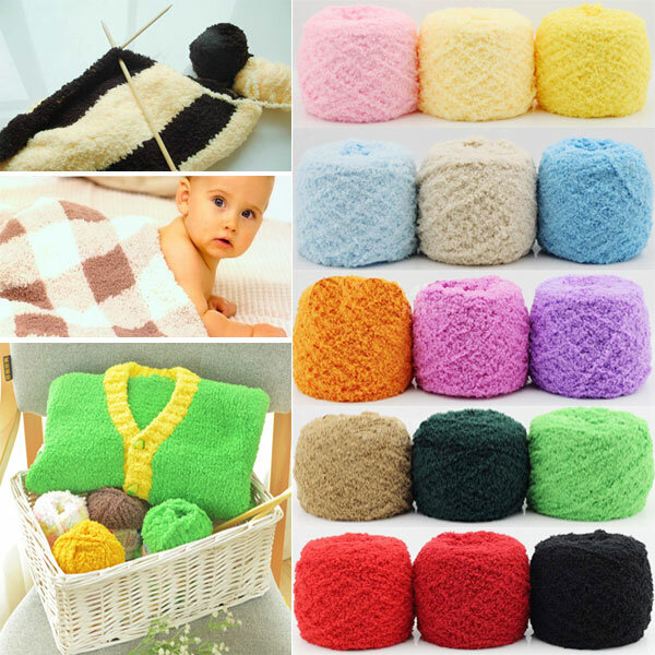 100g 26 Colors Thickened Three ply Soft Coral Fleece Knitting Wool Yarn Scarf Hat Sweater Yarn Ball