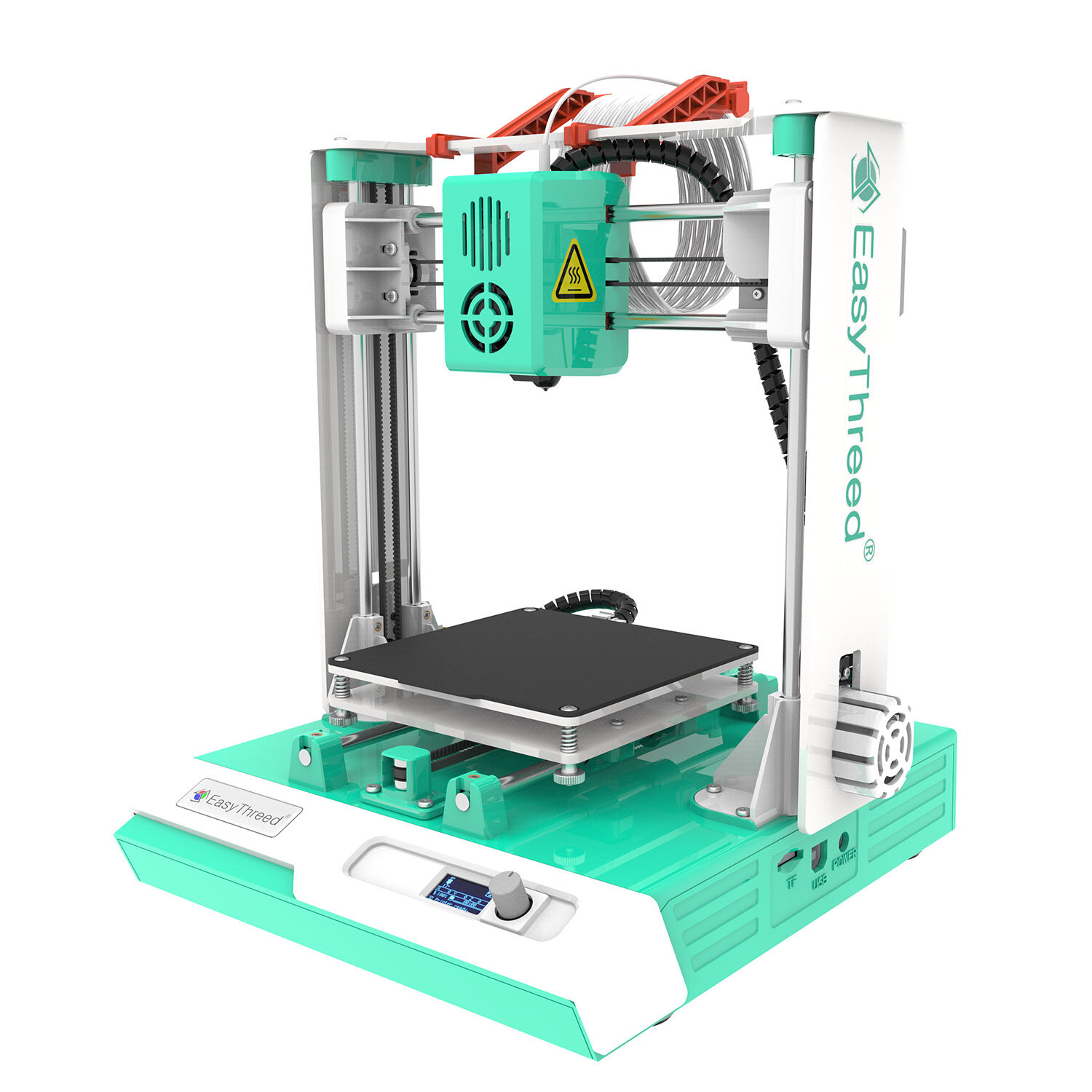 Easythreed® K2 Plus 3D Printer Kit 100X100X100mm Print Size with Hotbed/LCD Screen Control/Larger Axis Motor