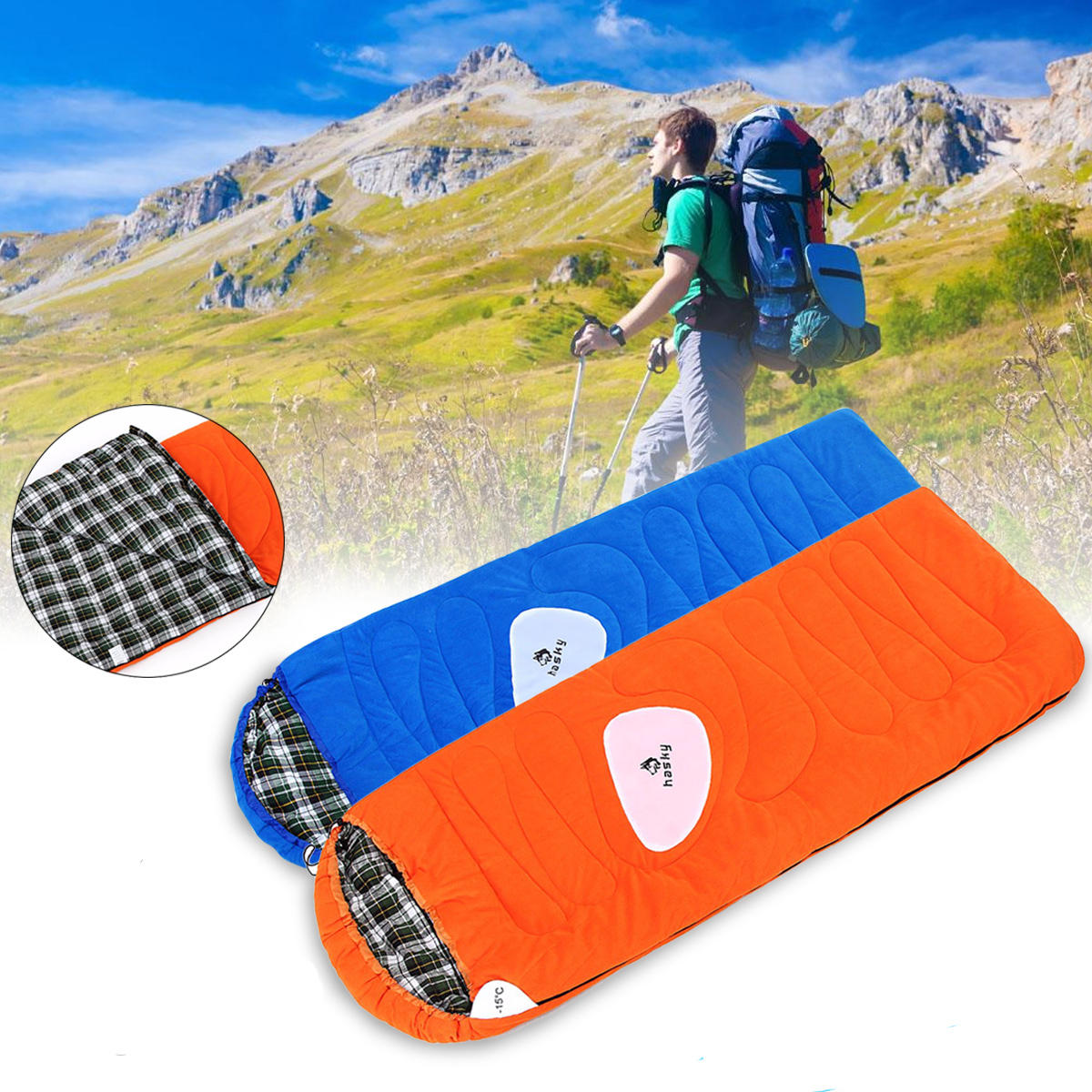 Outdoor Camping Hiking Sleeping Bag Portable Folding Travel Adult Sleeping Bag