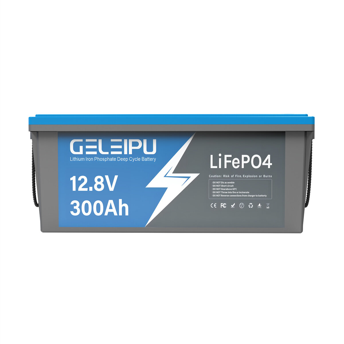 [UE Direct] Batterie LiFePO4 GELEIPU 12V 12.8V 300Ah, 3840Wh Rechargeable Lithium Batterie Construit en BMS 100A, Parfait pour Trolling Moteur Système Solaire