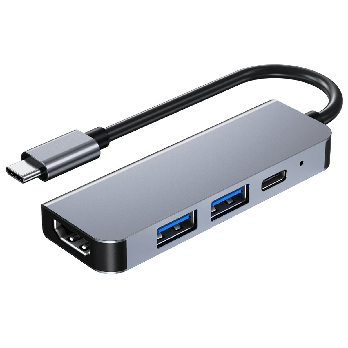4 In 1 USB 3.0 Hub Type-C Docking Station USB Adapter with USB 2.0 USB 3.0 PD 3.0 Power HDMI for PC Laptop Matebook HUAW