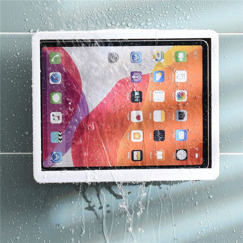 Bakeey 360? Rotation HD Touch Screen Waterproof Tablet Case Punch-Free Bathroom Wall Mounted Holder 