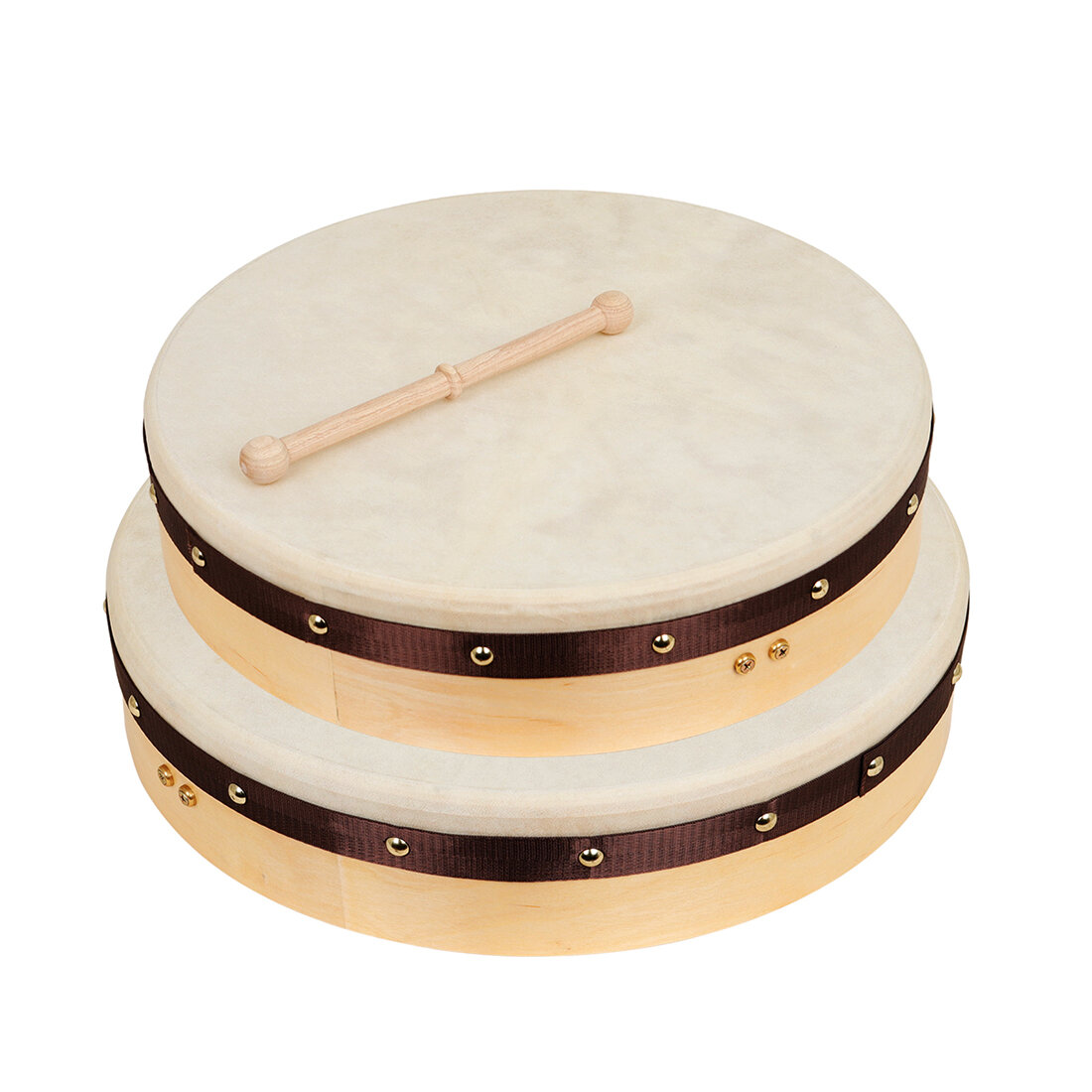 16" 18" IRIN Professional Wooden Hand Drum Percussion Instrument Sheepskin Tambourine Kids Educational Toys With Drumsticks