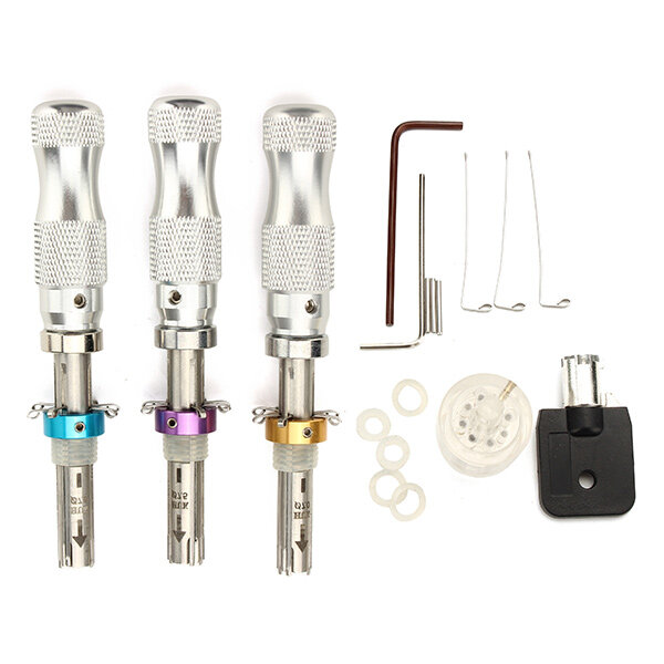 3pcs tubular 7 pins lock pick tools with transparent 7 pin tubular lock  cylinder locksmith tools Sale - Banggood.com